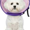 Dog Cone Collar Soft Cone for Medium Dogs After Surgery Adjustable Elizabethan Collar for Dogs to Stop Licking Wounds, Biting Stitches Professional Pet Recovery Cones E-Collar for Dog (Purple, M)