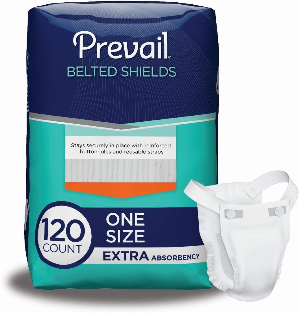Prevail Belted Undergarment-Extra Absorbency-4 Boxes of 30(120 Total)