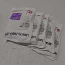 simplehuman Code A 150 Count, Genuine Custom Fit Liners, Drawstring Trash Bags in Dispenser Packs, 4.5 Liter / 1.2 Gallon, White