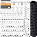 INCLY 170PCS 1/4 Inch Pegboard Hooks Kit, Extra Thick Heavy Duty Peg Board Organizer Accessories Assortment with Pegboard Bins & Peg Lock for Only 1/4" Pegboard Hanging Tools Garage Wall Attachment