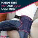 Magic Gel Extra Large Hip Ice Pack Wrap - Reusable Cold Pack for Hip Bursitis, Hip Replacement Surgery and Hip Flexor Pain. Hip ice wrap for Inflammation, Swelling and Hip Pain Relief