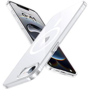 TORRAS Magnetic Slim Fit for iPhone 16e Case 6.1'' 2025, Ultra-Thin 16e Case Compatible with MagSafe, Lightweight Matte Anti-Scratch Hard PC Cover Phone Case for iPhone SE OriginFit, Clear