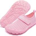 Racqua Kids Water Shoes Non-Slip Beach Shoes Outdoor Breathable Swim Shoes Quick Dry Lightweight Pool Aqua Shoes Boys Girls(Big Kid) (Pink, 2)