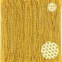 Huskein 120Pcs Gold Mardi Gras Beads Necklaces, 33 Inch Oval Beads Necklaces Gold Accessories, Christmas New Years Eve Party Favors, Mardi Gras Favors New Years Supplies Christmas Decorations