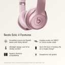 Beats Solo 4 - Wireless On-Ear Bluetooth Headphones, Up to 50-Hour Battery Life, Ultra-Lightweight Comfort, Powerful and Balanced Sound, Apple & Android Compatible, Metallic Pink