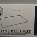 Stone Bath Mat, Quick Drying Absorbent Bath Stone Mat for Bathroom, Natural Diatomaceous Non-Slip Bath Mat, Easy to Clean (Dark Grey, 15.4×23.6")