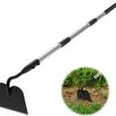 Draw Hoe Garden Tool, Heavy Duty Garden Hoes for Weeding Long Handle, Easy Stand Up Scraping Weeder Tool for Garden, 5.5 FT Adjustable Weed Hoe with 6-inch Wide Welded Blade