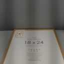 18x24 Poster Frame, Solid Oak 18x24 Poster Frames Matted to 16x20, 24x18 Natural Wooden Frame Horizontal or Vertical Wall Mounting, Set of 1