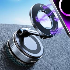 Upgraded 360 Nano Gel Vacuum Magnetic Phone Holder, Car Phone Holder for Magsafe[108+LBS Strongest Suction & 3000gf Strongest Magnetic], Suction Cup Phone Mount for Car/for iPhone 16 Pro Max