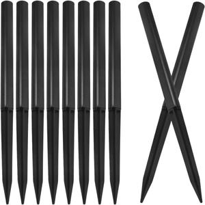 10Pcs Reinforced Ground Spikes Pathway Extension Lights Stakes Plastic Torch Solar Lights Replacement for Christmas Outdoor Yard Garden
