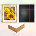 14x17 Wall Picture frame with 11x14 mat, Gold Gallery Photo Frame for Horizontal or Vertical Display