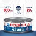 Bumble Bee Solid White Albacore Tuna in Water, 5 oz Can (Pack of 24) - Wild Caught Tuna - 29g Protein per Serving, High in Omega-3s - Non-GMO Project Verified, Gluten Free, Kosher