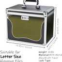Hanging File Box for Letter, All-in-one set with 10 Folders