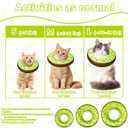 Cat Cone Collar Soft, Adjustable Cat Recovery Cone to Stop Licking, Cute Kitten Donut Collar After Surgery, Elizabethan Collars for Kittens, Lightweight Cats Neck Cones (Kiwifruit, Medium)