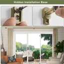 1 1/8 Inch Diameter Curtain Rods 144 to 240 Inches(12-20ft), Telescoping Heavy Duty Large Drapery Rod with Adjustable Aluminum Alloy Bracket, Solid End Caps for Windows Decoration, Antique Bronze