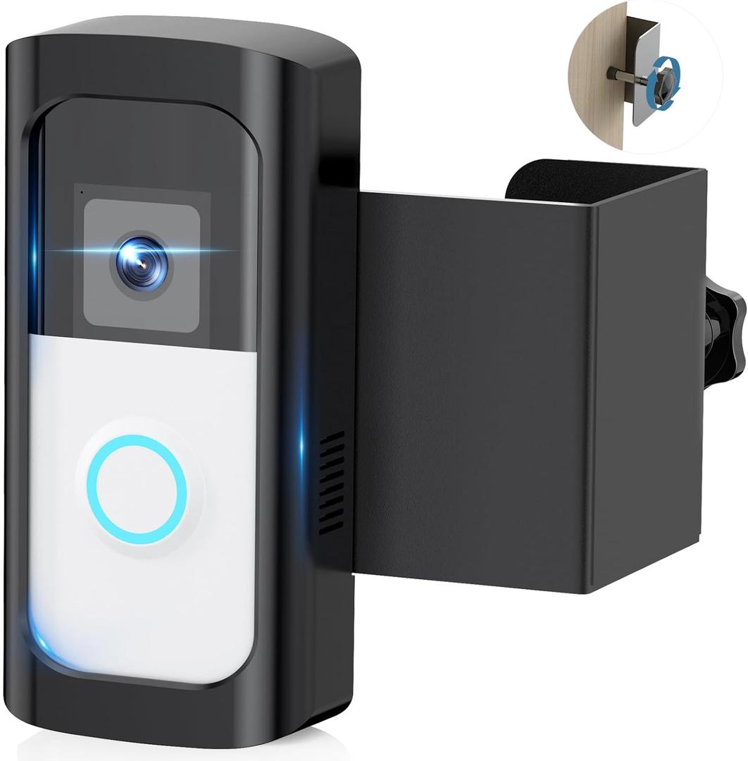 Anti-Theft Video Doorbell Mount, No-Drill Bracket for R/ing Battery Doorbell (2024 Release)/Plus/Pro/Video Doorbell 2nd Gen (2020 Release), Upgrade Protection & Not Block Sensor