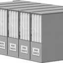 Lifewit 6 Pack Bed Sheet Organizer, Foldable Bedding Sheet Organizers and Storage with Large Clear Window and Label, Sheets Organizer for Linen Closet, Storage Box Bins with Lids for Duvet Cover Set