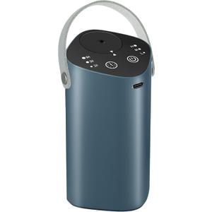 Waterless Essential Oil Diffuser for Car & Home, Aromatherapy Diffuser with 4 Timer (1/3/6/Off), 3 Mist Mode, Battery Operated, Air Scent Diffuser for Bathroom Office, Small Aroma Diffuser Greyblue