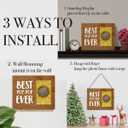 HOIJAUMAI Grandfather Wood Picture Frame Gift, Best Pop-pop Ever Rustic Wooden Photo Frame Father's Day Birthday Gift, Tabletop and Wall Mounting, Display Photo 4x6 Inch