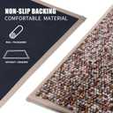 Yancorp Front Door Mat Indoor Entrance for Inside Entry 17" x 29.5" Non-Slip Welcome Mat Rubber Backing Dirt Resistant Absorbent Indoor Doormat for Entryways, Front Doors, Hallways, Orange Pink