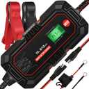 Sailnovo 10A Car Battery Charger, 6V and 12V Car Trickle Charger, 10-Stages 14.6 Volt LiFePO4 Battery Maintainer with Supply Mode for Motorcycle Car Lawn Mower Boat Marine Lead Acid Batteries