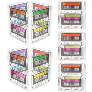 Yardwe 5-Pack Party Gift Boxes Cassette Tape Retro 80S Candy Treat Boxes for Birthday Table Decorations 5.03X4.84X4.84 Inches (12.8X12.3CM)
