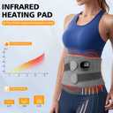 Cordless Heating Pad for Back Pain Relief, Lumbar Massaager with Heat, Rechargeable Heating Massage,Heated Back Belt Abdomen Warmer Lumbar Support (Black)