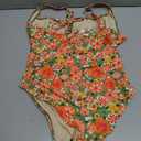 BERLOOK Womens One Piece Swimsuits Floral Push Up Bathing Suit Sexy Tie Slimming Swimsuits for Women Swimwear Orange, L