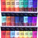 Acrylic Paint Set, 24 Color Acrylic Paint Rich Pigments&Water Proof for Artists Adults on Canvas Rocks Ceramic Fabric Wood Paints