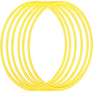 Shappy 6 Pcs Exercise Hoop Detachable Adjustable Plastic Toy Playground Toys Colored Hoop Circles for Teens Games Gymnastics Dog Agility Equipment Party Decor (23 Inch, Yellow)
