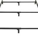 Amazon Basics Metal Bed Frame(Box Spring Required), 9-Leg Base for Box Spring and Mattress, King, Tool-Free Easy Assembly, Black