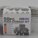 Freshpod 50pc Praktipod Container Set with Leak Proof Lid Contains 2pc Round 3800ml, 6pc Rectangle 265ml, 6pc Square 265ml, 12pcs 395ml and 24pc 4oz