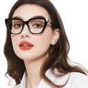 Oversized Reading Glasses for Women Designer Cat Eye Readers 1.0 1.25 1.5 1.75 2.0 2.25 2.5 2.75 3.0 3.5 4.0 (Black)