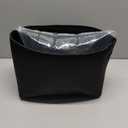 Luxury Silk Purse Organizer for NEVERFULL MM - Silky Smooth Handbag Insert with Hidden Zipper, Lightweight and Supportive Tote Shaper for Elegant Storage(Black)