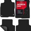 Floor Mats for Honda Civic 2016 2017 2018 2019 2020 2021 - Custom 3D Fit for Civic 10th Gen Hatchback Coupe Sedan - 1st and 2nd Row Set - 30oz Heavy Duty Carpet Mat - All Weather Car Liner Accessories (Black)