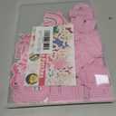 KINGSOW Self-Adhesive Letter Patches for Clothing: 64PCS Pink Buffalo Plaid Fabric Letters Stick on Patches - Ribbon Bows Embroidered Sew Applique for Breast Cancer Awareness Shirt Hat Backpack Socks