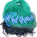 Depth 16ft Anti-Winding 3 Layers Fishing Net Wrapped Rope Lead Sinker Length 262ft Gill Net for Fishing Survival