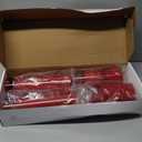 Da by Red Flameless Candles with String Lights, Battery Operated Candles with Remote Control and Timer,Flickering LED Pillar Candles for Home Dcor,Real Wax,5 Pack -Red