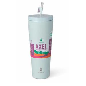 MANNA Axel Tumbler& Straw Set, 26 oz( 780 ml), Light Green