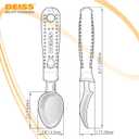 Deiss Pro Ice Cream Scoop, Stainless Steel with Soft Rubber Handle, Perfect Ergonomic Design for Easy Grip, Heavy Duty Ice Cream Scooper For Spooning Frozen Hard Gelato and Sorbet, Cookie Dough