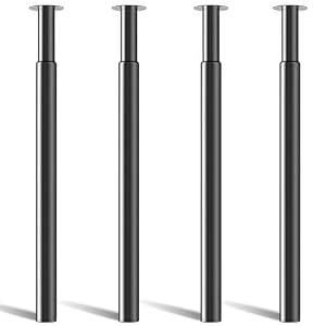 Adjustable Table Leg 28-43", Black Breakfast Bar & Worktop Support Leg 4Pcs