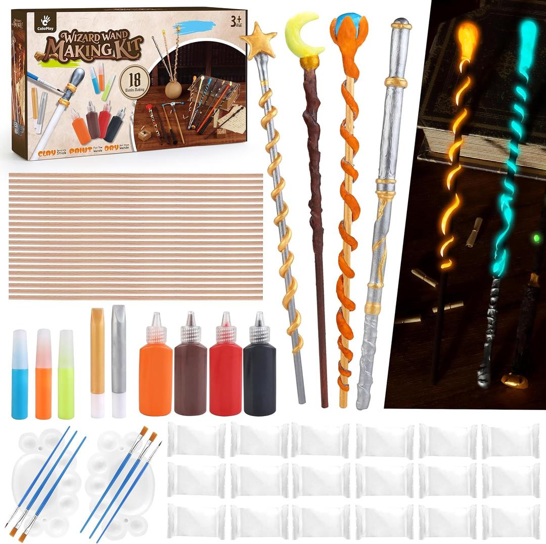 53 PCS Wizard Magic Wand Making Kit DIY Crafts for Kids Adult Wizard Wand Birthday Party, Christmas, Halloween Party Favors