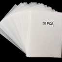 50PCS Heat Shrink Plastic Sheets, Shrink Film Sheets Blank Shrink Art Film Paper, Sanded Shrink Film Papers Shrinky Art Paper Crafts Set Creative Craft DIY Ornaments Keychains (7.9X5.7inch)