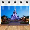 Blue Castle Party Backdrop Street Lamp Woods Photography Background MEETSIOY Fairy Tale World Photo Booth Props Banner Birthday Party Supplies Photo Backdrop 10x7ft BJZSMT122
