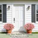 16PCS Fake Flowers for Outdoors, Realistic Fake Artificial Flowers for Outside, No Fade Faux Eucalyptus Plants for Outdoor Planter, Window Box, Hanging Basket - Porch Patio Garden Decor