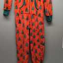 Kids Trees On Red Hooded Fleece Jumpsuit, Size 12