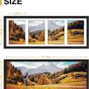 decorUhome 8x22 Picture Frames Collage Wall Decor, Display 4Pcs 5x7 Photos with Mat or 1Pcs 8x22 Unmatted, 4 5x7 Collage Picture Frames for Wall Mounting, Black