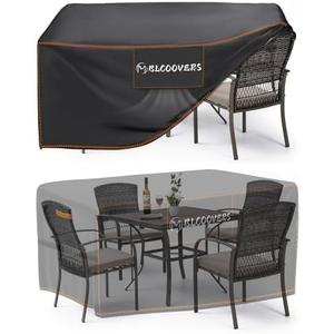 MBLCOOVERS Patio Set Covers Waterproof Outdoor, Square Patio Table Covers, Outdoor Sectional Sofa Wicker Rattan Dining Set Cover Black 94"(L) x94(W) x28(H)