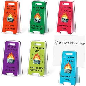 AmazingSpark 6 Pack Funny Office Desk Signs Employee Gifts Mini Acrylic Sticky Holders Dumpster Fire Desk Decor Funny Chip Clips for Overstimulated Sign Cute Office Coworker Gift
Brand: AmazingSpark