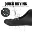 Non-Slip Quick-Dry Shower Sandals with Holes | Lightweight EVA Slippers for Women | Indoor/Outdoor Pool, Beach, Spa & Home Use (Black)